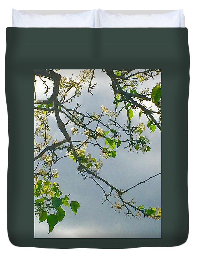 Nature Duvet Cover featuring the photograph Cherry Tree Hack by Etta Harris