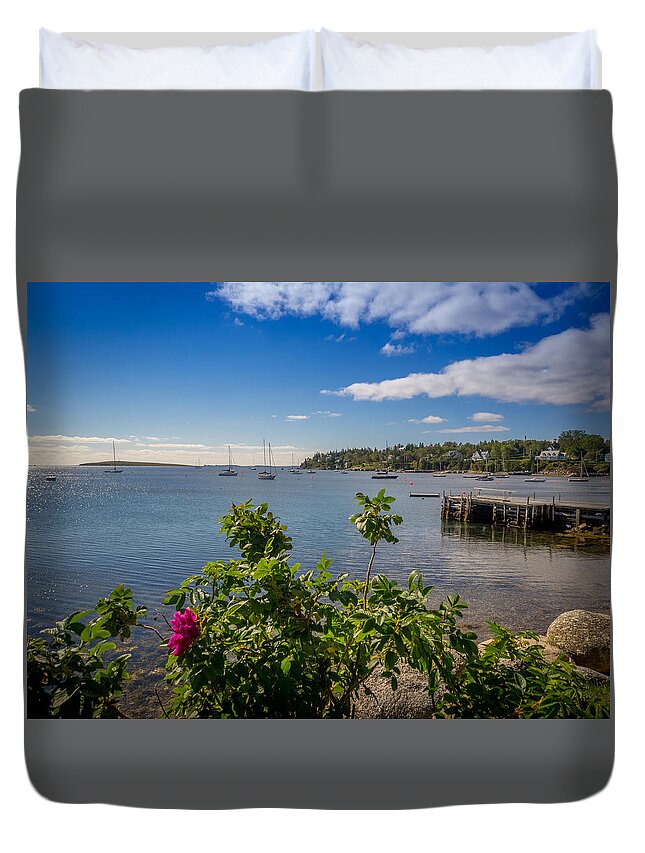 Canada Duvet Cover featuring the photograph Chester Harbour Yacht Club by Mark Llewellyn