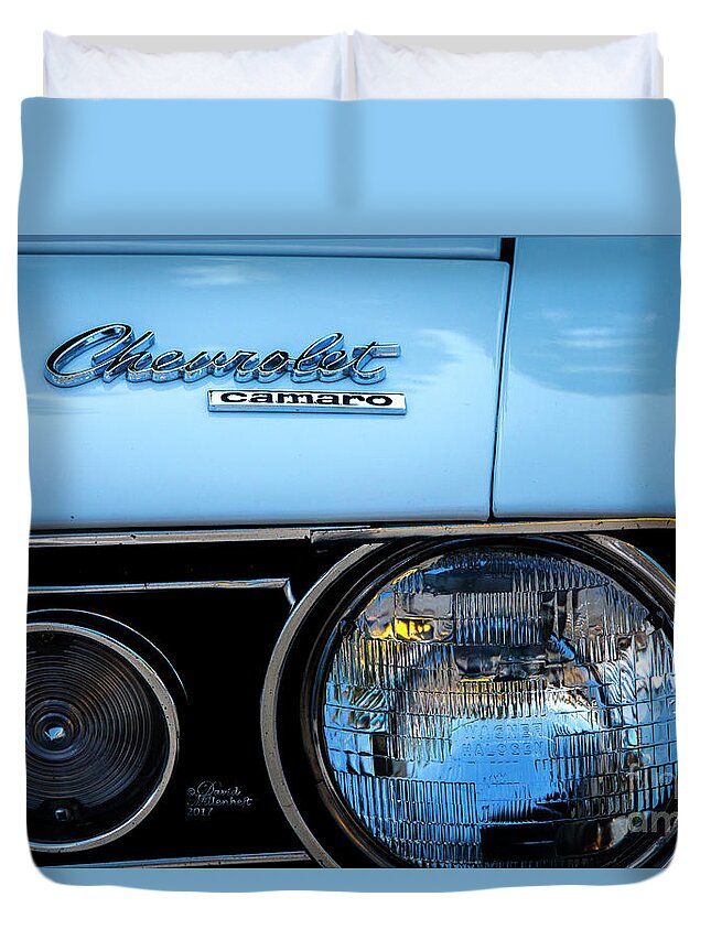 Classic Duvet Cover featuring the photograph Chevrolet Camaro by David Millenheft