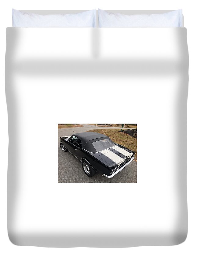 Chevrolet Camaro Ss Duvet Cover featuring the photograph Chevrolet Camaro SS by Mariel Mcmeeking