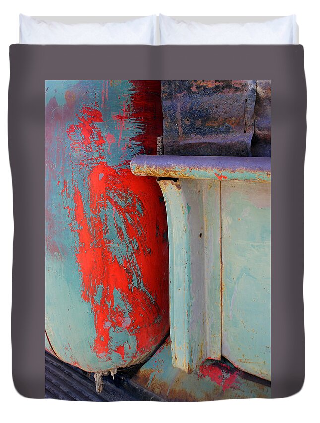 Chevrolet Duvet Cover featuring the photograph Chevy 3600 Detail by Glory Ann Penington