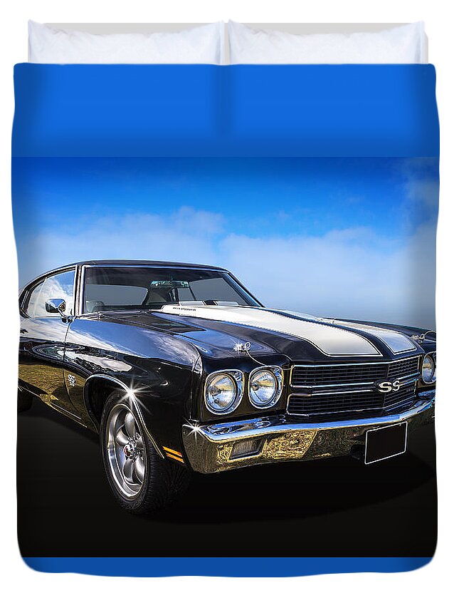 Car Duvet Cover featuring the photograph Chevy Muscle by Keith Hawley