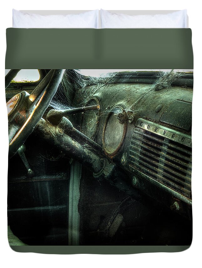 Chevy 3100 Truck Duvet Cover featuring the photograph Chevy Truck 3100 by Mike Eingle