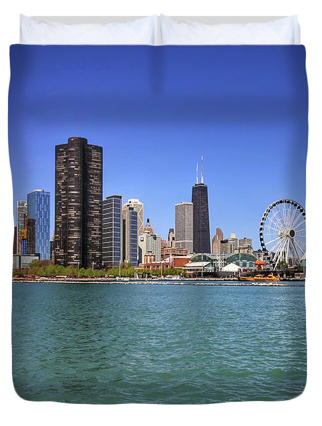 Chicago Duvet Cover featuring the photograph Chicago by Jackson Pearson