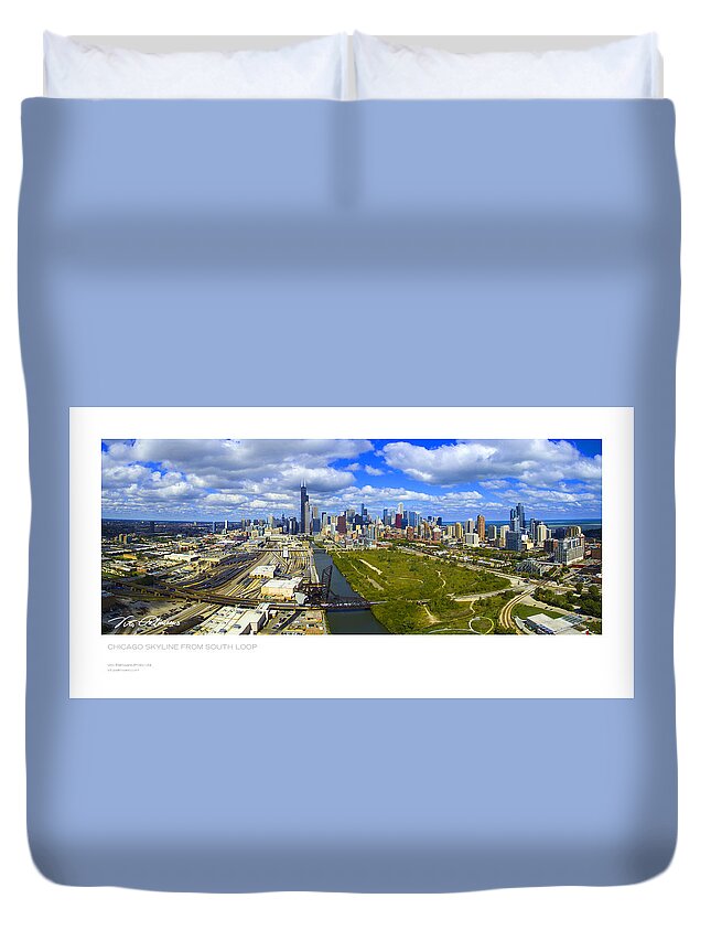 Chicago Duvet Cover featuring the photograph Chicago,IL by Vito Palmisano