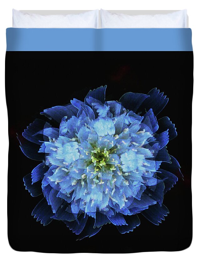 Flower Duvet Cover featuring the photograph Chicory Abstract by Stephanie Grant