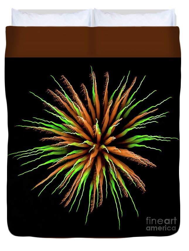 Fireworks Duvet Cover featuring the photograph Chihuly Starburst by Doug Sturgess