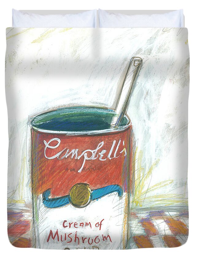 Campbell's Soup Duvet Cover featuring the painting Childhood Favorite by Gerry High