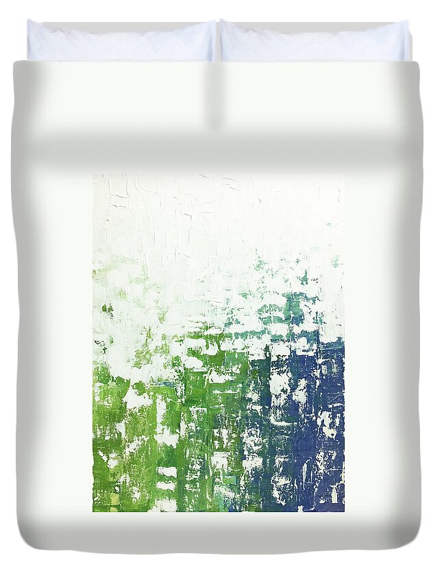 Contemporary Duvet Cover featuring the painting Chill by Linda Bailey