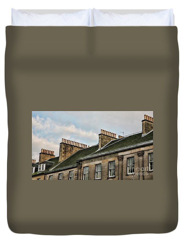 Scotland Duvet Cover featuring the photograph Chimney Architecture by Chuck Kuhn