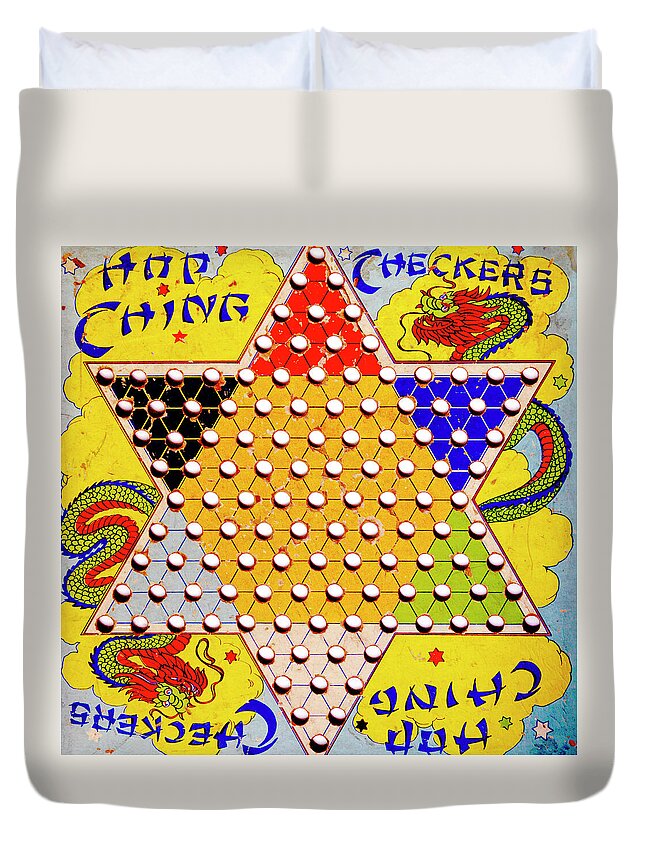 Checkers Duvet Cover featuring the photograph Chinese Checkers by Paul W Faust - Impressions of Light