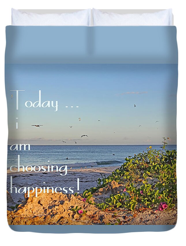 Florida Beaches Duvet Cover featuring the photograph Choices - Inspirational by HH Photography of Florida