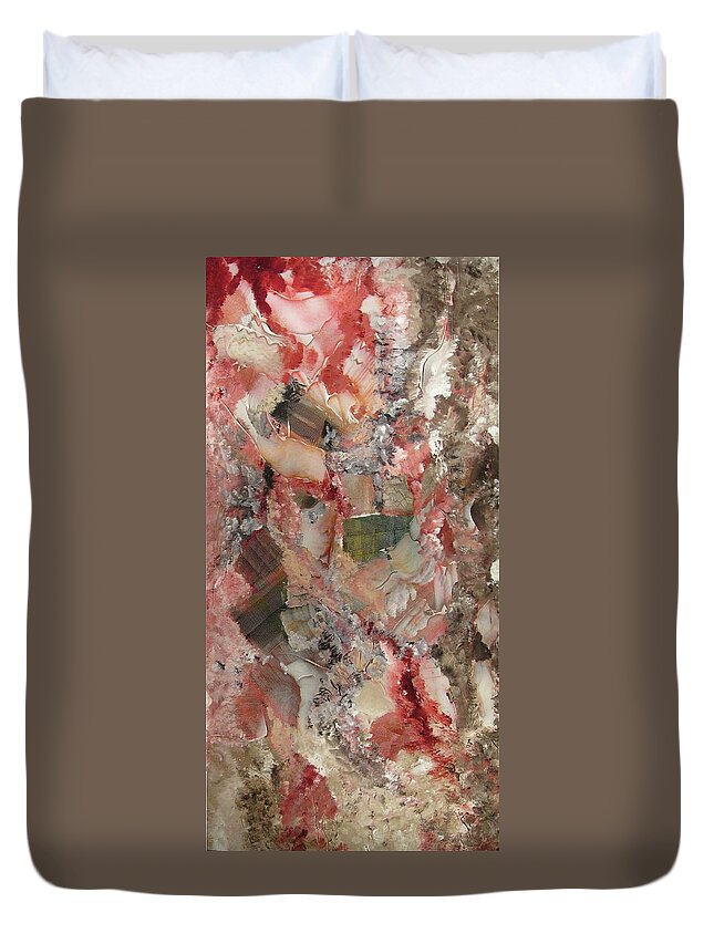 Abstract Duvet Cover featuring the painting Chosen Structures by Dennis Ellman
