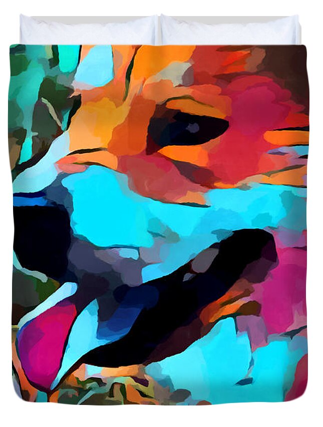 Chow Chow Duvet Cover featuring the painting Chow Chow by Chris Butler