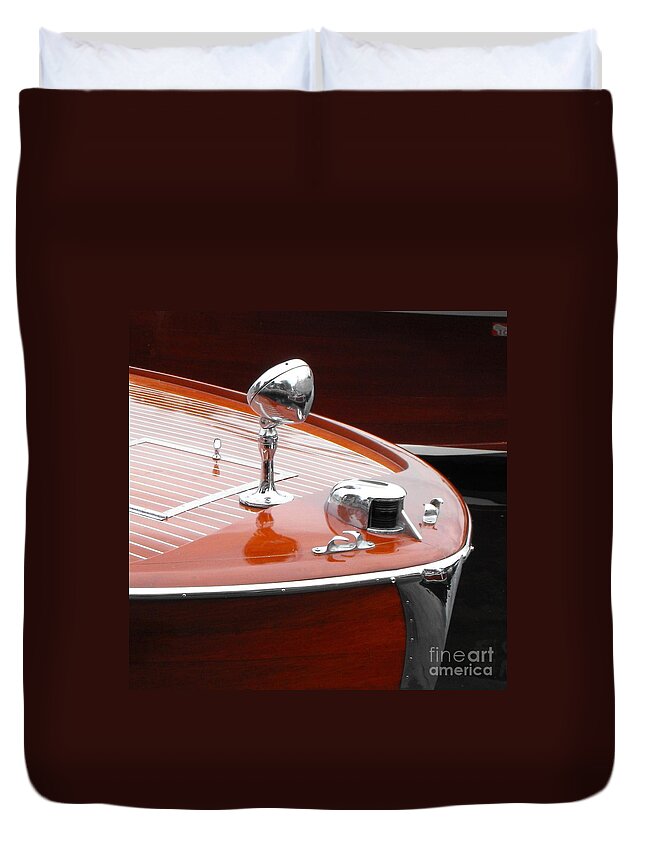 Chris Craft Duvet Cover featuring the photograph C C Utilty by Neil Zimmerman