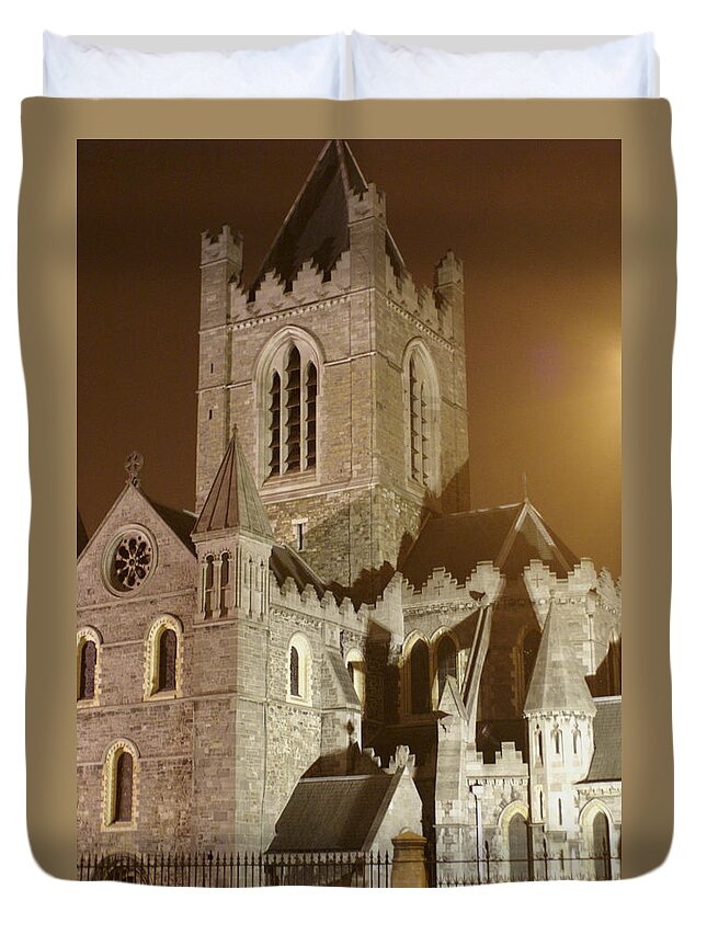 Church Duvet Cover featuring the photograph Christ Church Dublin Ireland by Henri Irizarri