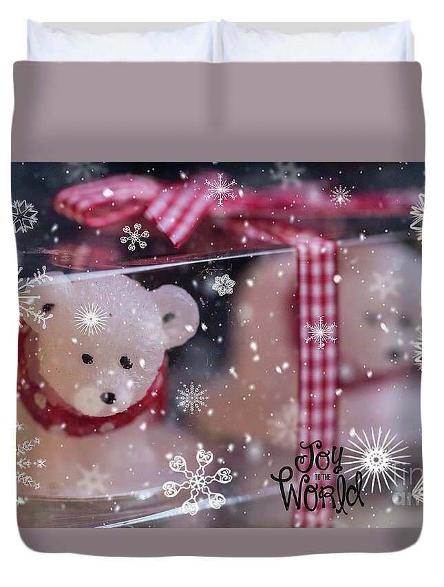 Candles Duvet Cover featuring the photograph Christmas Candles by Eva Lechner