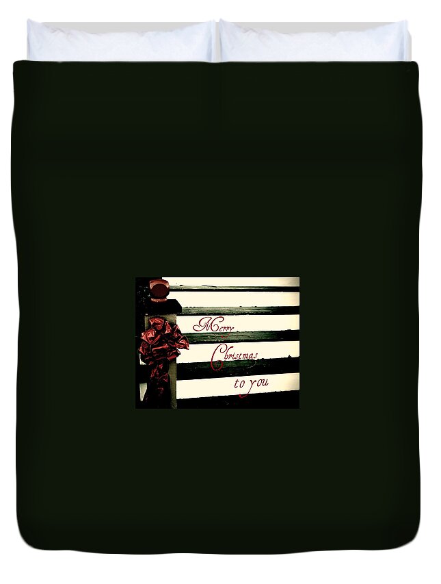 Cards Duvet Cover featuring the photograph Christmas No. Eleven by Chris Berry