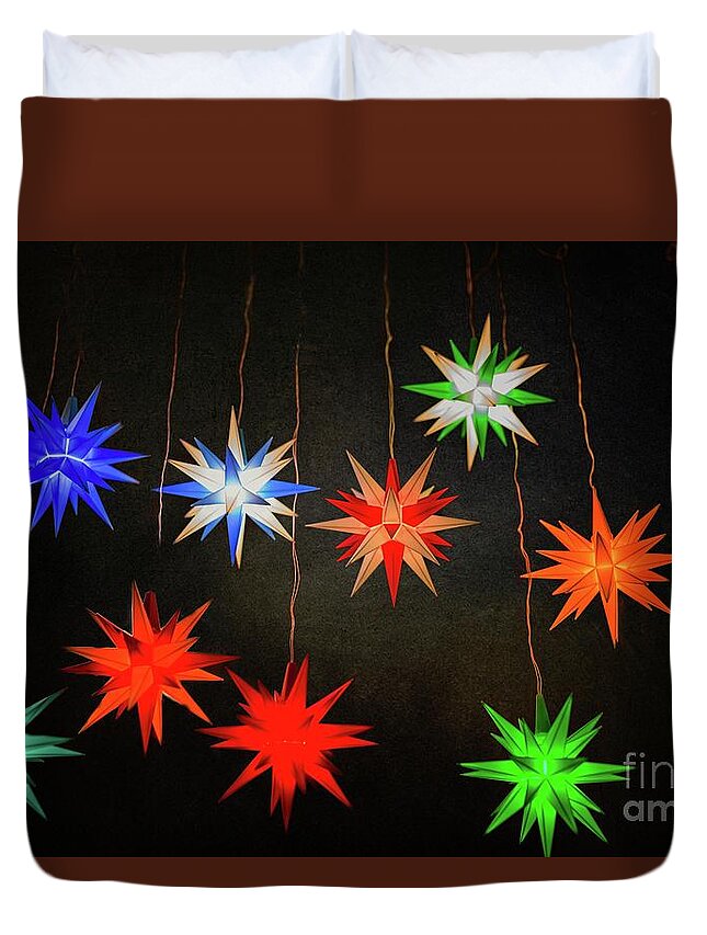Christmas Duvet Cover featuring the photograph Christmas Spirit by Eva Lechner