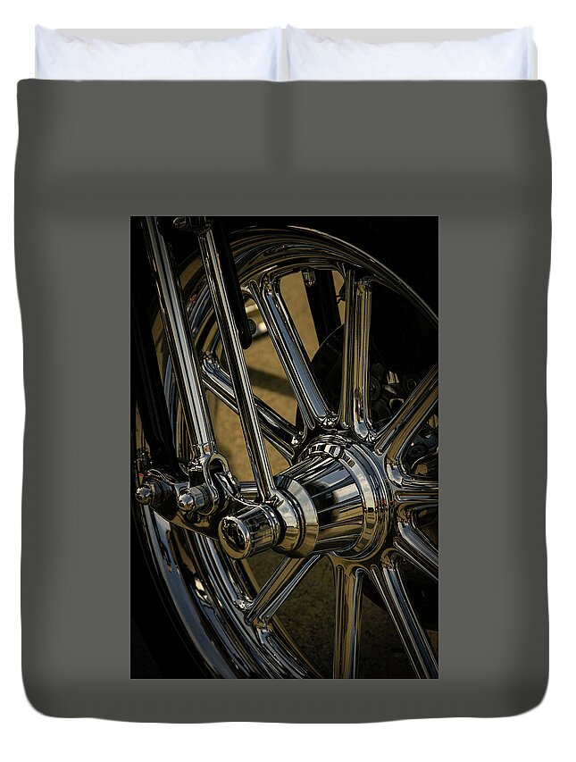 Chrome Perfection Duvet Cover featuring the photograph Chrome Perfection 5983 H_2 by Steven Ward
