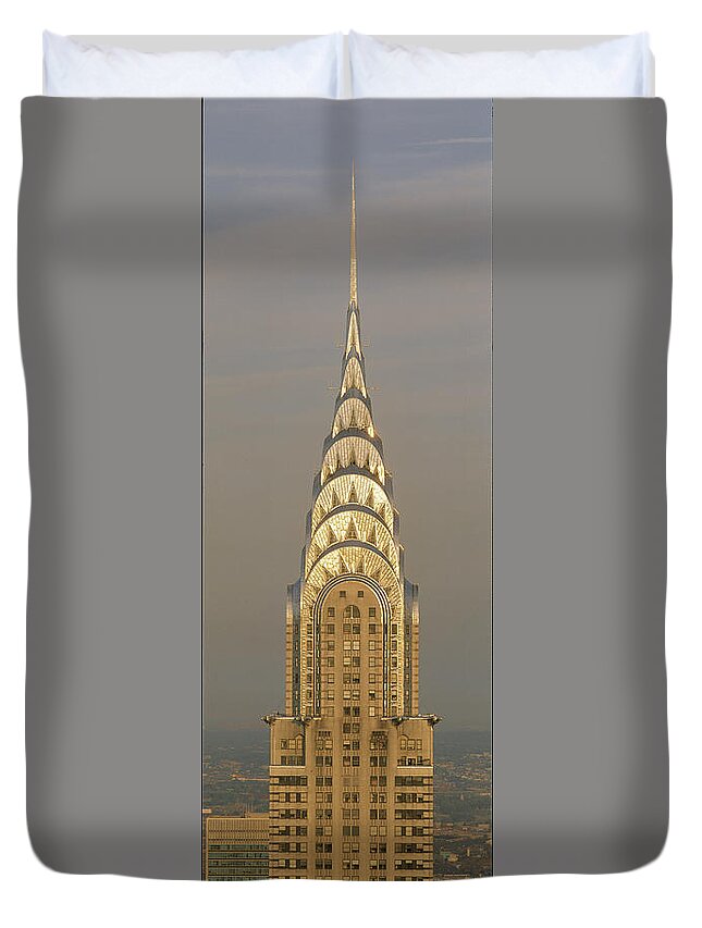 Photography Duvet Cover featuring the photograph Chrysler Building New York Ny by Panoramic Images