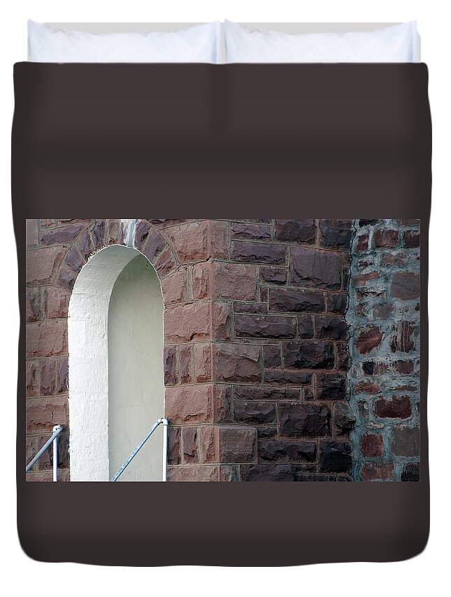 Bricks Duvet Cover featuring the photograph Church At Cuervo - New Mexico by DArcy Evans