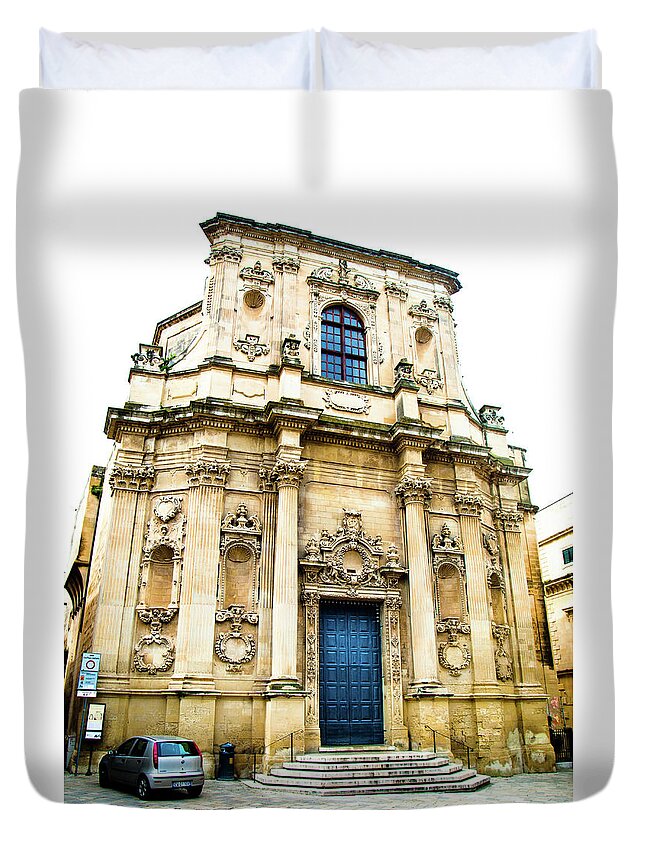 Architecture Duvet Cover featuring the photograph Church of St Chiari by Steven Myers