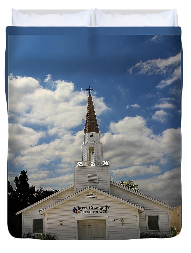 Church Duvet Cover featuring the photograph Church by Robert Hebert