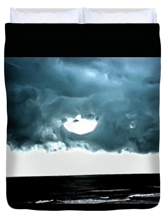 Storm Clouds Duvet Cover featuring the photograph Circle of Storm Clouds by Gina O'Brien