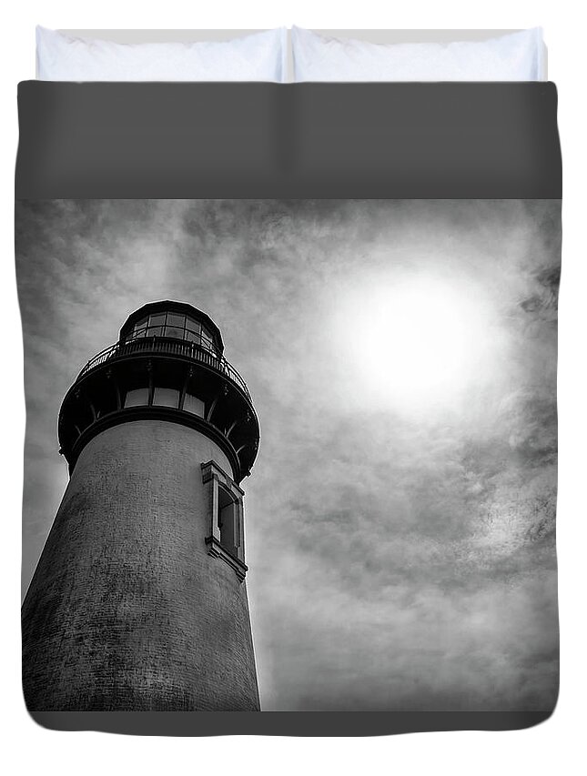 Lighthouse Duvet Cover featuring the photograph Circled in Light by Steven Clark
