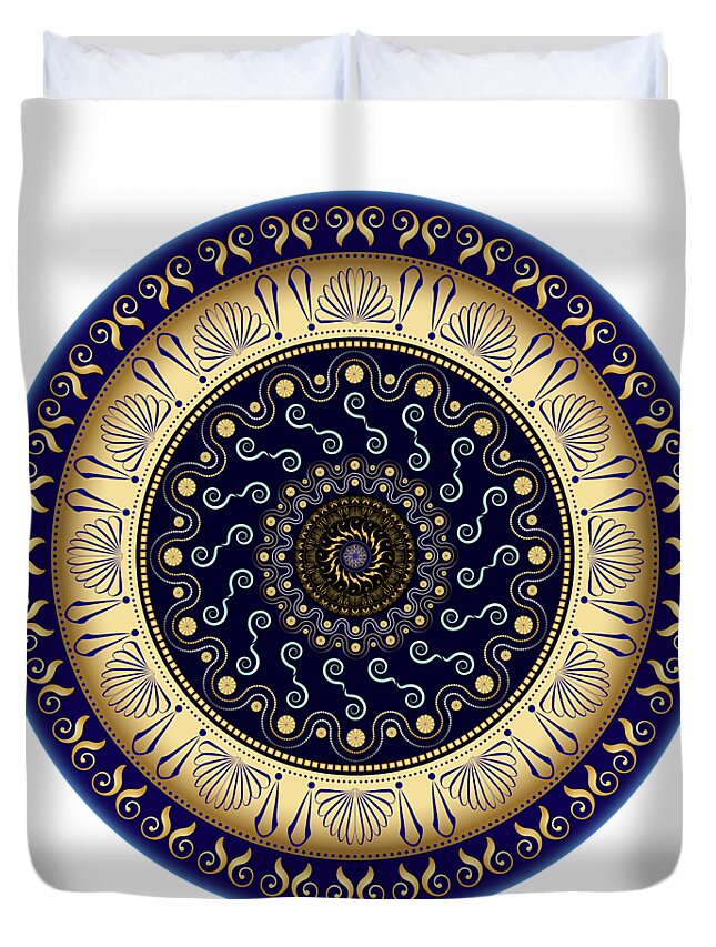 Mandala Duvet Cover featuring the digital art Circularium No 2648 by Alan Bennington