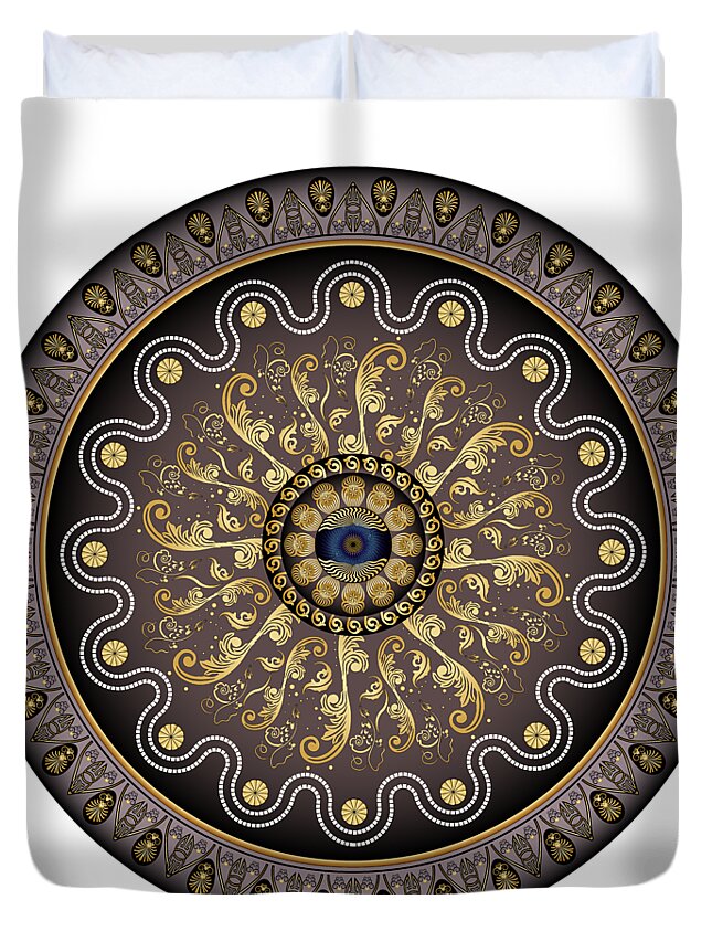 Mandala Duvet Cover featuring the digital art Circularium No. 2729 by Alan Bennington