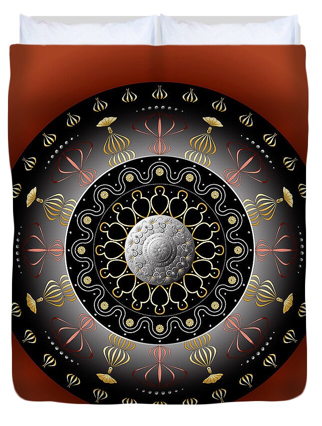 Mandala Duvet Cover featuring the digital art Circulosity No 2928 by Alan Bennington
