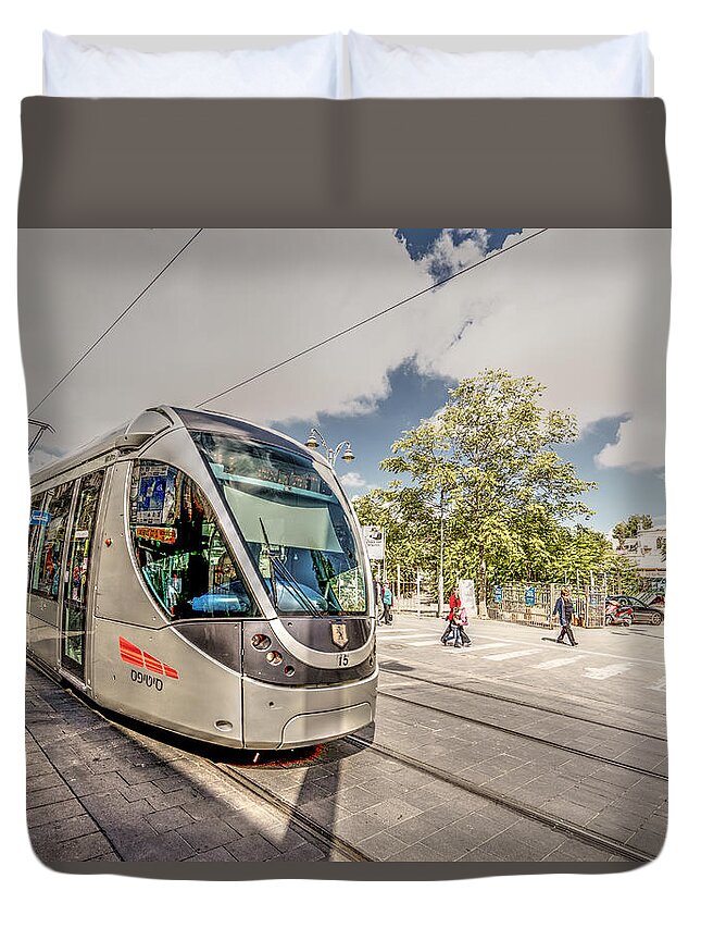 Train Duvet Cover featuring the photograph Citypass by Uri Baruch