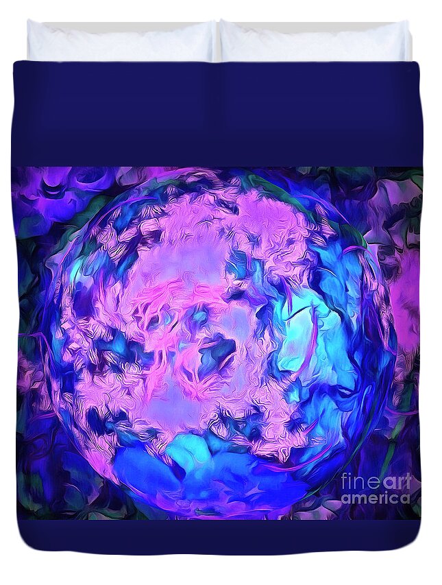 Abstract Duvet Cover featuring the photograph Clairvoyance by Krissy Katsimbras