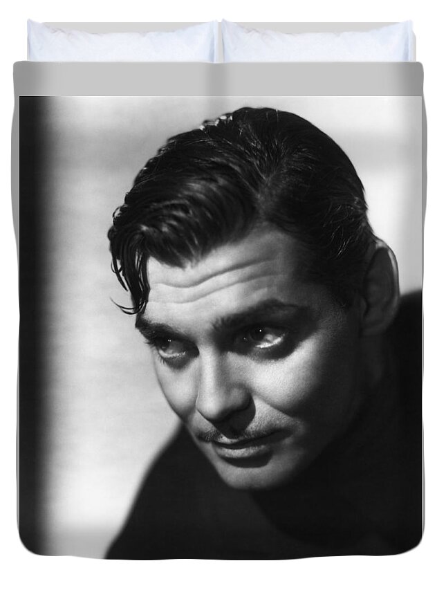 Clark Gable Duvet Cover featuring the photograph Clark Gable by Vintage Collectables