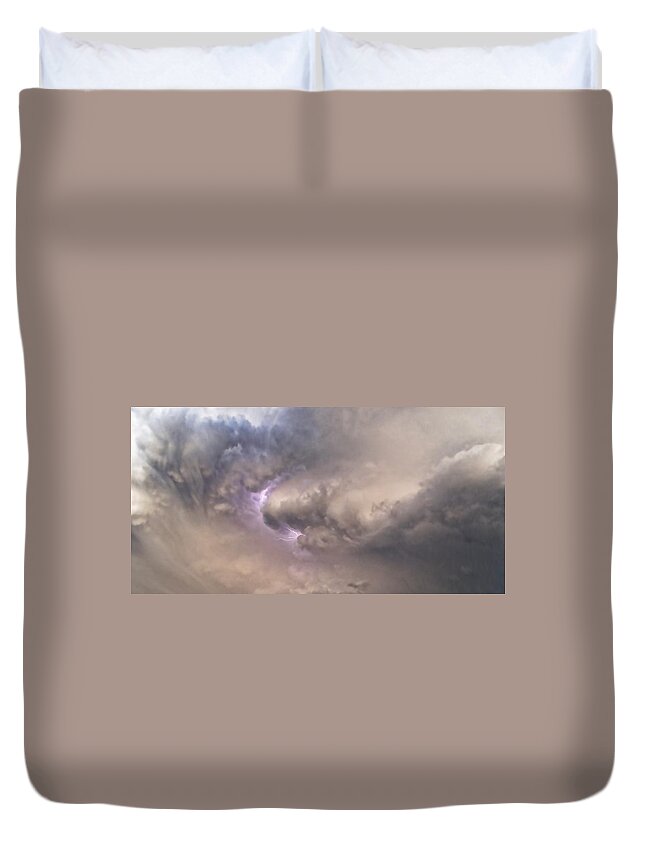 Kj Swan Abstracts Duvet Cover featuring the photograph Clash of The Thunderheads by KJ Swan