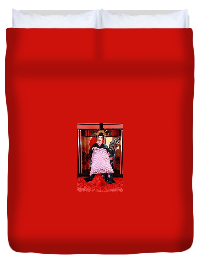  Duvet Cover featuring the photograph Classic Japanese lady by Eri Hashimoto