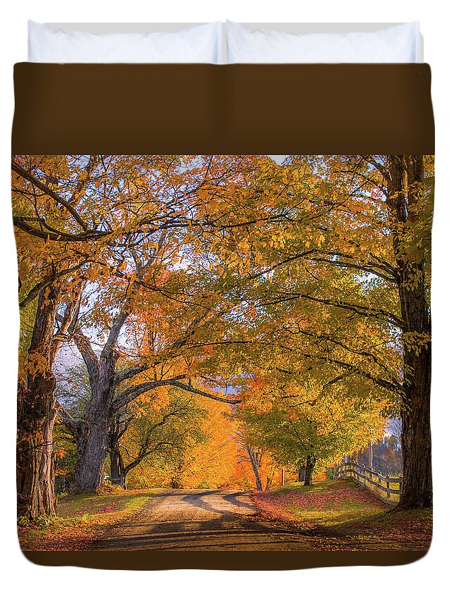 Autumn Duvet Cover featuring the photograph Classic Vermont Fall by Tim Kirchoff