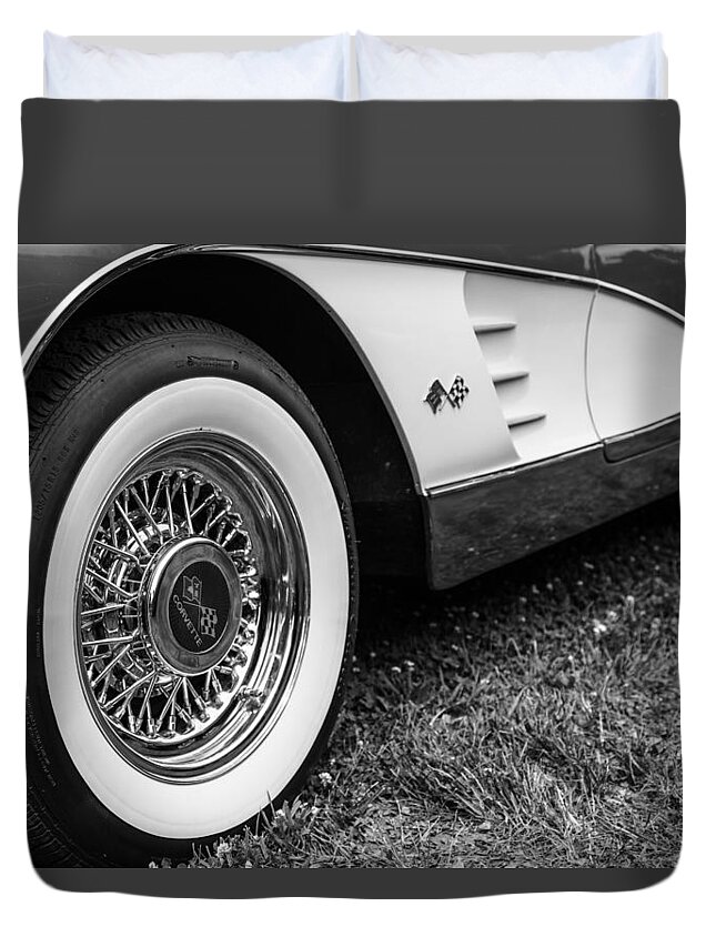 Classy Vette Duvet Cover featuring the photograph Classy Vette by Karol Livote