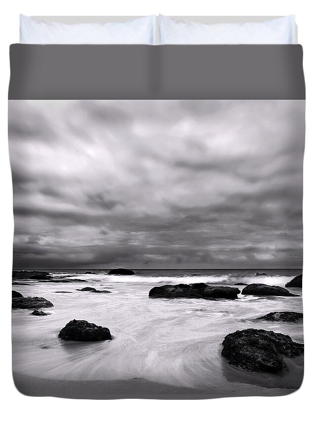 Art Duvet Cover featuring the photograph Cleaning Mans Transgressions by Denise Dube