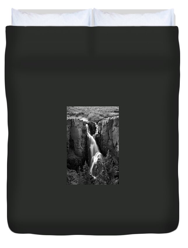 Clear Duvet Cover featuring the photograph Clear Creek Falls by Farol Tomson