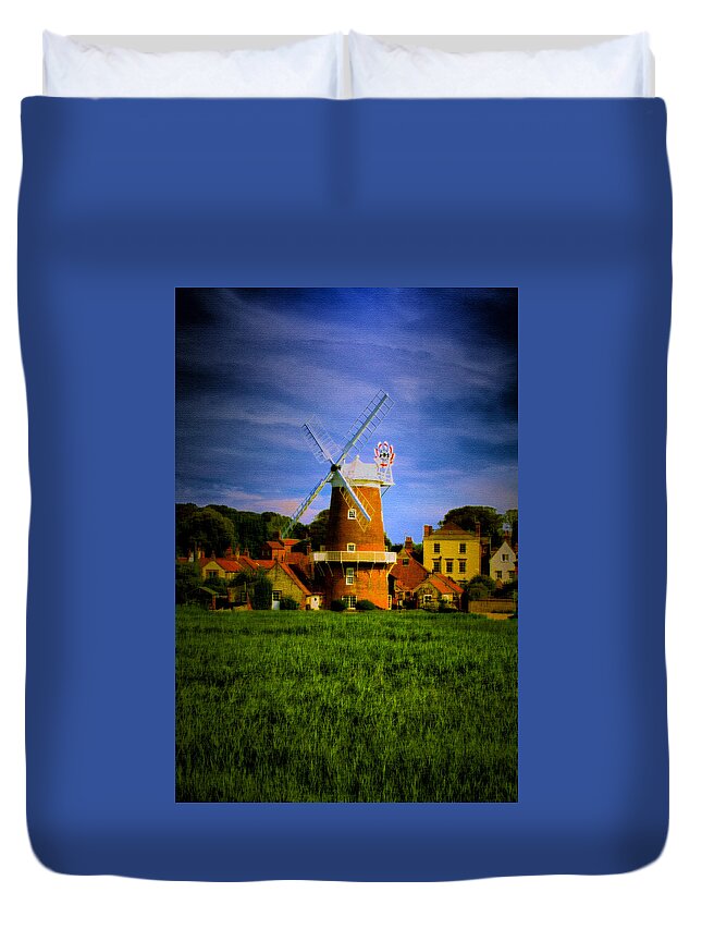 Landscapes Duvet Cover featuring the photograph Cley Mill Norfolk by Mark Egerton