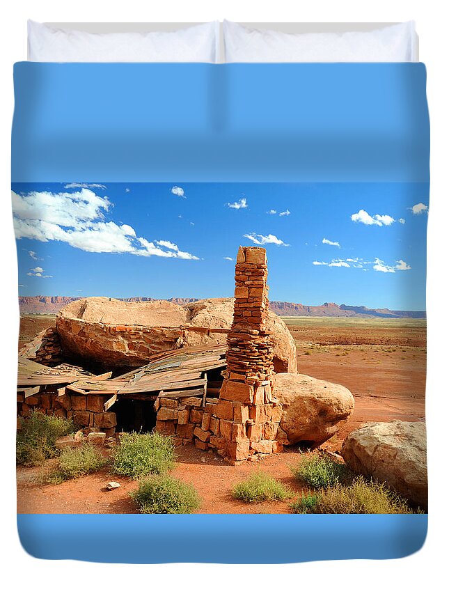 Photograph Duvet Cover featuring the photograph Cliff Dwellers by Richard Gehlbach