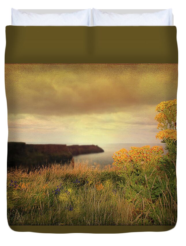  Duvet Cover featuring the photograph Cliffs of Moher by Cybele Moon