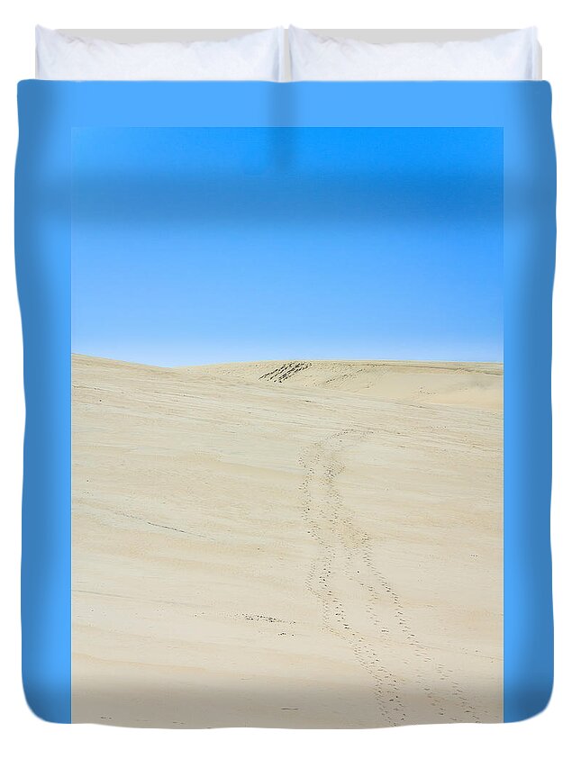 Dune Duvet Cover featuring the photograph Climb the Dune by Joni Eskridge