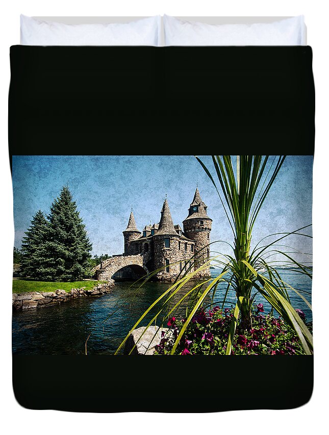 Boldt Castle Duvet Cover featuring the photograph Boldt Castle Power House and Clock Tower by Crystal Wightman
