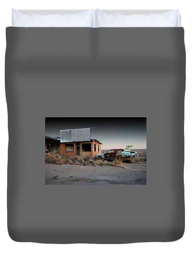 Abandoned Duvet Cover featuring the photograph Closed by DArcy Evans