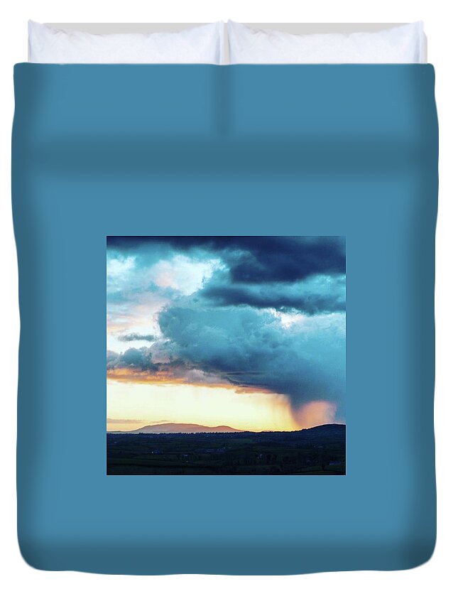  Duvet Cover featuring the photograph Cloud Formations by Aleck Cartwright