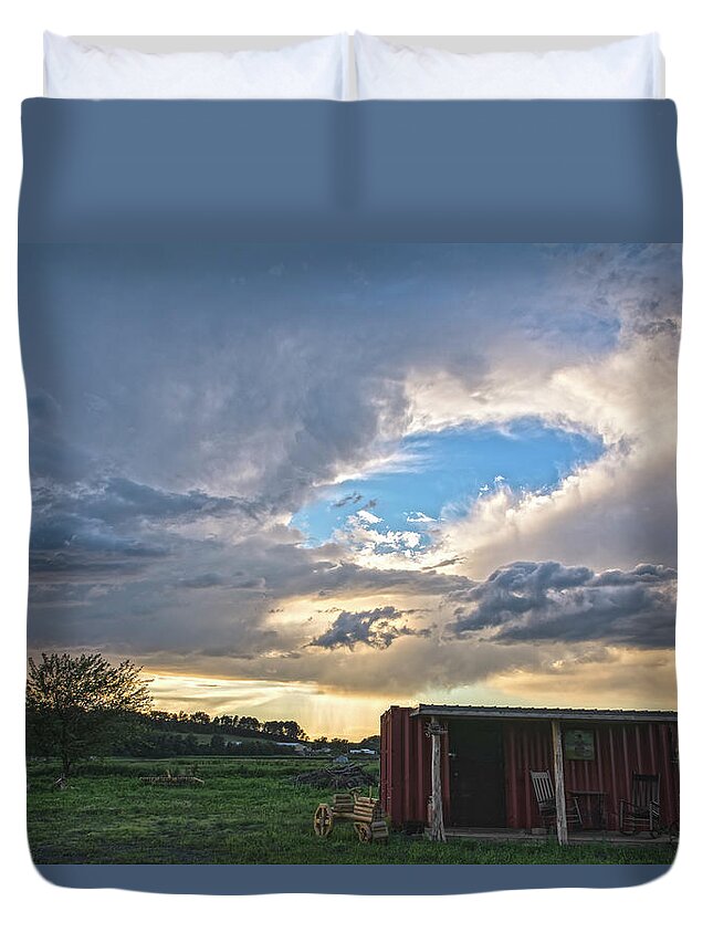Florida Duvet Cover featuring the photograph Cloud Portal by Angelo Marcialis